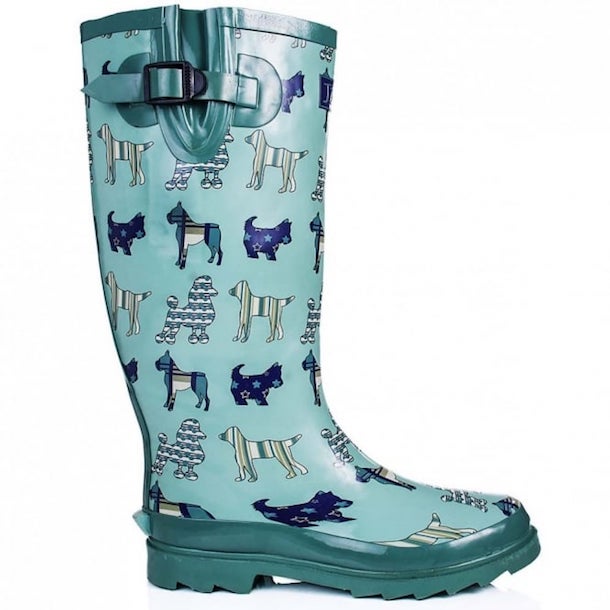 rain boots with dogs