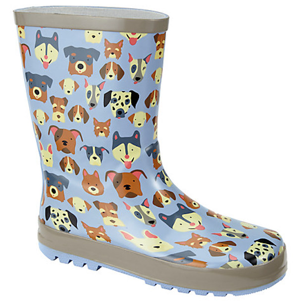 rain boots with dogs